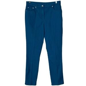 Ruby Road Women's Teal Stretch Denim Straight Leg Pants – Size 6